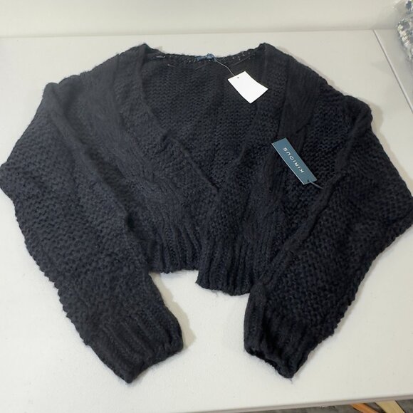 Kirious Cable Knit Oversize Open Front Sweater Size Large - Picture 1 of 12